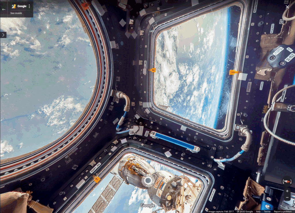 Google Google Maps Earth view from the ISS Cupola