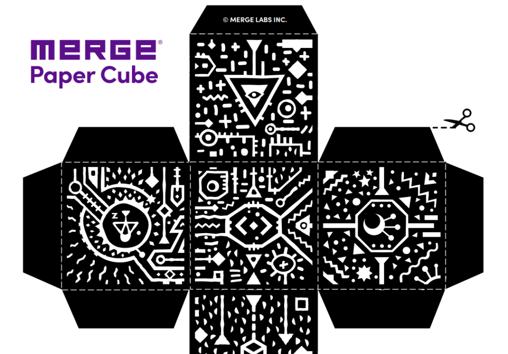 Making the paper or giant Merge Cube DIY project